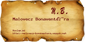 Malovecz Bonaventúra névjegykártya